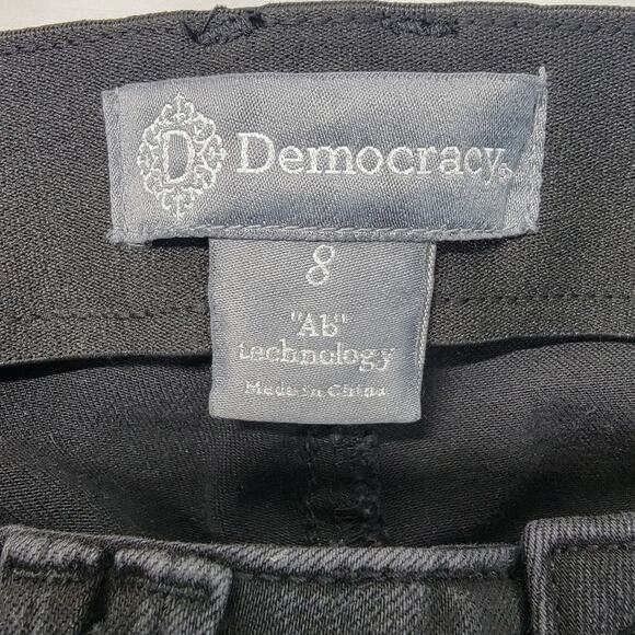 Democracy Ab Technology Jeans Women’s Size 8 Black Skinny Ankle Distressed - Picture 9 of 11